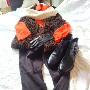 Chocolate Tibetan Shaggy Faux Fur Women's Vest. Boho or a classic